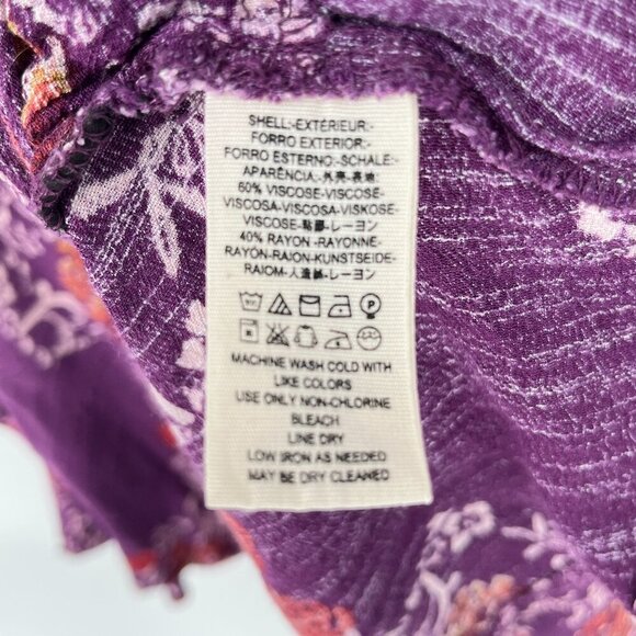 Free People Floral Peplum Ruffled Open Back Mini Dress SMOOTH TALKER FLORAL - Picture 4 of 11